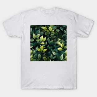 Green Leaves Pattern 11 T-Shirt